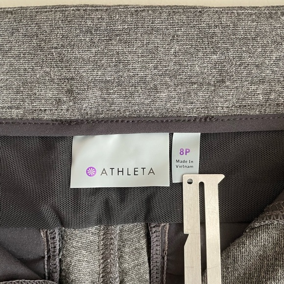 Athleta Charcoal Grey Stretch Pants Size 8P - Picture 6 of 7